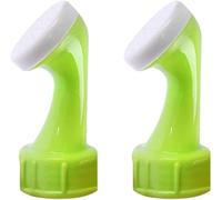 Pack of 2 Green Watering Attachment for Bottles Sprinkler Head for Watering Can Garden Bottle Attachment Watering PVC Nozzle Sprinkler Head Plant Watering Attachments for Plastic Bottles