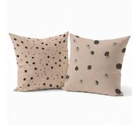 Pack of 2 Grey Simple5 Cushion Covers 28x28in Square Super Soft Decorative Pillow Cases, Durable & Machine Washable with Invisible Zipper Cushion Covers for Living Room Sofa Home Decoration P-J-3251