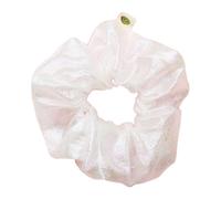 Pack of 2 Hair Bobbles for Women Fashionable Scrunchies Hair Rings Hair Accessories Hair Bands Elastic Bands Hold Elastic Thick Bands for Ponytail Holder, Christmas, Party, Festival, Milk White