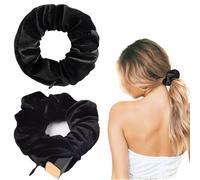 Pack of 2 Hair Bobbles with Money Hide for Hiding, Travel Gadgets for Women, Can Store Valuables, Safe Holiday, Hide Valuables Money with Scrunchies Secret Compartment
