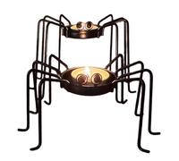 Pack of 2 Halloween Decorative Spider Candle Holders, Black Spider Tea Light Holder, Large and Small Sets, Helloween Table Decoration Spider Tea Light Holder, Spider Tea Lights for Indoor Props Home