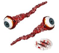 Pack of 2 Halloween Eyeballs, Halloween Realistic Human, Eyes Semicircular Eyeballs, Scary Eyes Bloody Eyeballs Halloween Decoration - Latex Material, Featherless, Suitable for Pranks and Parties