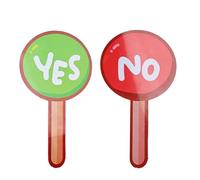 Pack of 2 Hand the Right or Wrong Cards, Holds Classroom Answer Paddles, Paddles, Reusable True False Paddles for Interaction Between Teachers and Students