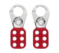 Pack of 2 Hasp, Locking Hasp, Hasp Lock, Hasp Padlock, Lock Out Tag Out Hasp, Lockout Hasp, Lock Out Hasp, Locking Hasp Lockout, 25mm Opening Distance (Red)