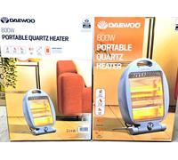 Quartz Halogen Heater 600W Portable Upright Ideal for Home Office Pack of 2