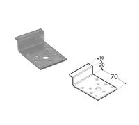 Pack Of 2 - Heavy Duty 2.5mm Galvanised Z Shape Angle Bracket 70X20X10mm
