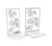 Pack of 2 Heavy Duty Metal Bookends for Shelves Hollowed Leaf Metal Book Stopper for Home Library Office for Shelves