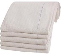 Heat Resistant - Woven Herringbone Weave - 48x76cm - Thick Heavy Duty - Natural Potholders (Pack of two)