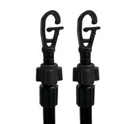 Pack of 2 Heavy Duty Telescopic Washing Line Prop Pole Clothesline Home Garden Washing Line Dry Clothes Drying Airer Support Clothes Line Pole Galvanised Laundry Poles Extenedable to 2.4M