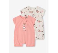 Pack of 2 HELLO KITTY cherry print bodysuit sleepsuits sweet pink