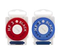 Pack of 2 HF3 Hearing Aid Filters: Red + Blue Earwax Protector - Blocks Wax and Protects the Hearing Aid - HF3 Black Cerume Filters (PACK Blue + Red)