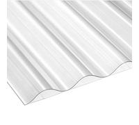 Pack Of 2 - High Impact Sunplex Clear Translucent Polycarbonate Corrugated Roofing Sheet 1830mm (6Ft) Uv Protected - Stormproof