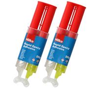 (Pack of 2) Hilka 2 Part Epoxy Syringe Rapid Setting Adhesive Glue Plastic Metal Wood etc