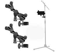 Pack of 2 - Hola! Music HM-MTH Microphone Music Stand Tablet/Smartphone Holder Mount - Fits Devices from 6 to 15 Inch