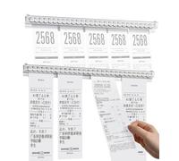 Pack of 2 Holder Receipt Bar Catering 30 cm Transparent Plastic Catering Receipt Rail Note Bar Clamp Strip Tab Grabber Receipt Holder Wall Clamp Strips Order Holder for Kitchen Bar Orders Ticket