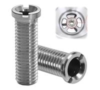Pack of 2 hollow screw sink, hollow screw for strainer basket valves, M12 x 40 mm, stainless steel hollow screw sink, 40 mm sink screws, suitable for kitchen sinks, strainer basket sinks, sink