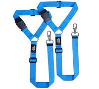 Pack of 2 Hoof n Paw Dog Headrest Car Seat Belt - Adjustable Length Fit Both Large & Small Dogs - Universal Design Fit All Car Headrest - Strong Nylon Webbing - 10 Colours (Blue)