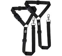 Pack of 2 Hoof n Paw Dog Headrest Car Seat Belt - Adjustable Length Fit Both Large & Small Dogs - Universal Design Fit All Car Headrest - Strong Nylon Webbing - 10 Colours (Black)