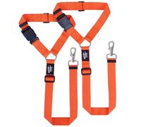Pack of 2 Hoof n Paw Dog Headrest Car Seat Belt - Adjustable Length Fit Both Large & Small Dogs - Universal Design Fit All Car Headrest - Strong Nylon Webbing - 10 Colours (Orange)