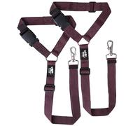 Pack of 2 Hoof n Paw Dog Headrest Car Seat Belt - Adjustable Length Fit Both Large & Small Dogs - Universal Design Fit All Car Headrest - Strong Nylon Webbing - 10 Colours (Rosewood Brown)