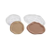 Pack of 2 Irregular Shape Silicone Molds Resin Trays Plates Texture Crafting Jewelry Tray Mold