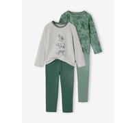 Pack of 2 "Jungle" Pyjamas for Boys green