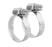 (Pack of 2) KCT 20-32mm Stainless Steel 304 Adjustable Clip Fuel Hose Pipe Clamp