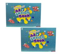 Pack of 2 Kids A2 Art & Craft Sketchbooks | White Paper Extra Large Drawing Pads