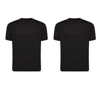 Pack of 2 Kids Thermal Underwear Unisex Children Girls Boys Short Sleeve Warm Black T-Shirt/Vest/Top