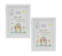 Pack of 2 Kids White A4 Artwork Display Frames | Front Opening Children's Changeable Picture Storage Frames | Displays A4 Artwork