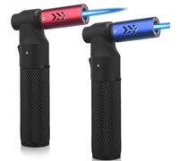 Pack of 2 Kitchen Burners, Butane Torch, Flame Burner, Adjustable Jet Flame, Large Jet Flame, Windproof Jet Lighters for Camping, Grill, Baking, Creme Brulee, Culinary (Not Butane Gas)