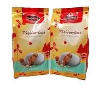 Pack of 2 Lambertz Original Glazed Pfeffernusse 200g - Soft German Gingerbread Cookies
