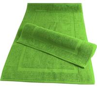 Pack of 2 Large Bath Mats Luxury 100% Cotton Terry Towel Rugs 1000-GSM Extra Soft Floor Towel Non Slip Quick Dry Shower Bathroom Mats (Lime Green)