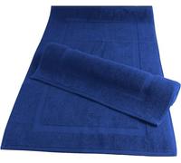Pack of 2 Large Bath Mats Luxury 100% Cotton Terry Towel Rugs 1000-GSM Extra Soft Floor Towel Non Slip Quick Dry Shower Bathroom Mats (Blue)