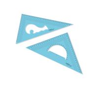 Pack of 2 Large Transparent Metric Triangle Ruler Set Square: 30 CM (12 Inch) - 30/60 Degree & 22 CM (9 inch) 45/90 Degree | Essential for School and Work use (CM Scale)