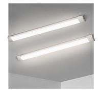 Pack of 2 Led Batten Light 5ft 150cm Tube Linear 60w 6000 Lumen Fitting Garage Office celing mounting Fluorescent Slimline coolwhite lamp Light Strip Lights Garage, School, Shops