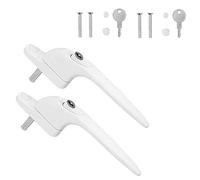 Pack of 2 Lockable Window Handle with Key and Screws Shed Door Handle Lock Lockable Replacement Handle Made of Aluminium Alloy