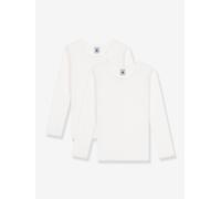 Pack of 2 Long Sleeve Tops - PETIT BATEAU white
