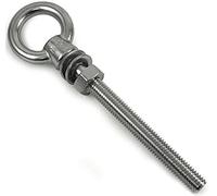 (Pack of 2) M10 A4 316 Marine Grade Stainless Steel Lifting Eye Bolt Longshank Nut (80mm)