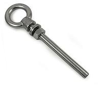 (Pack of 2) M12 A4 316 Marine Grade Stainless Steel Lifting Eye Bolt Longshank Nut (50mm)