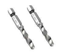 Pack of 2 M6 Hexagonal Shank 3-in-1 Composite Filament Shaft Drill, Spiral Cutting Drill Tool Replacement M6 x 1, for Unalloyed and Low Alloy Steels Aluminium Plate, Iron.