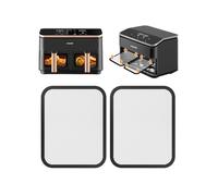Pack of 2 Magnetic Stainless Steel Splash Guards for Cosori Dual Blaze Twinfry 10L / Cosori Hot Air Fryer 8.5 L, Reusable Air Fryer Accessories