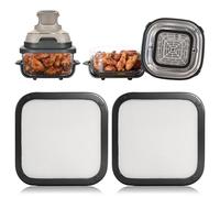 Pack of 2 Magnetic Stainless Steel Splash Guards for Ninja CRISPi, Airfryer Magnetic Splash Guard Accessories for Ninja CRISPi Accessories FN101EUGY, FN101EUST and FN101EUSG Reusable Grease Splash