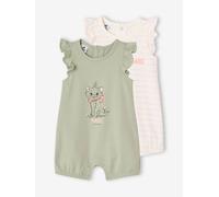 Pack of 2 Marie of the Aristocats by Disney® Rompers for Babies aqua green