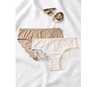 Pack of 2 maternity briefs in microfibre and lace ENVIE DE FRAISE mocha