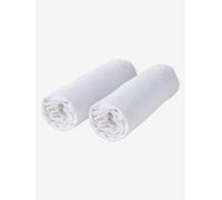 Pack of 2 Mattress Protectors in Anti-Mite Microfibre, Sanitized® Treatment white