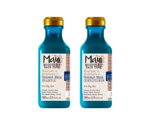(Pack of 2) Maui Moisture Nourish & Moisture Coconut Milk SHAMPOO x 385ml & CONDITIONER x 385ml NORMAL to DRY HAIR