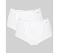 Sloggi 2 Pack Control Maxi Brief - White, White, Size 18, Women White