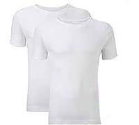 Pack of 2 Men's Extreme Hot 0.45 TOG - Thermal Underwear Short Sleeve Vest Size S-XXL | Mens Winter Warm Cotton T Shirt Vest Thermal Top for Men (White, Small)