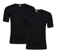 Pack of 2 Mens Thermal T-Shirt Underwear Base Layers Shirt Short Sleeve Crew Neck Winter Warm Undershirt Running Vest Men Quality Thermals Top (UK, Alpha, One Size, XL, Regular, Regular, Black)